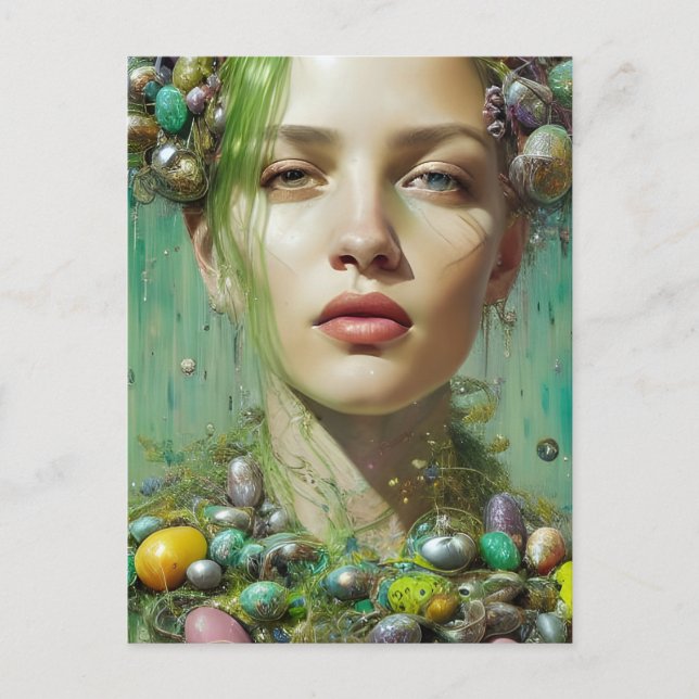 Carte Postale Belle déesse de Pâques (Devant)