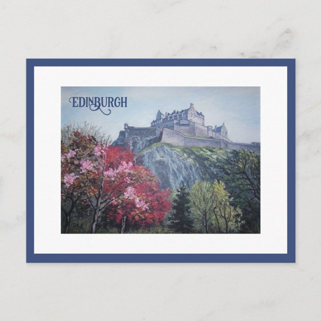Carte Postale Belle Edimbourg Castle bonnie L'art écossais (Devant)