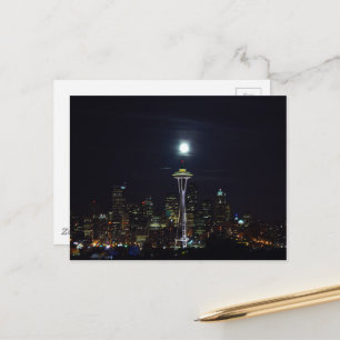 Carte Postale Belle Emerald City Seattle Space Needle Postca