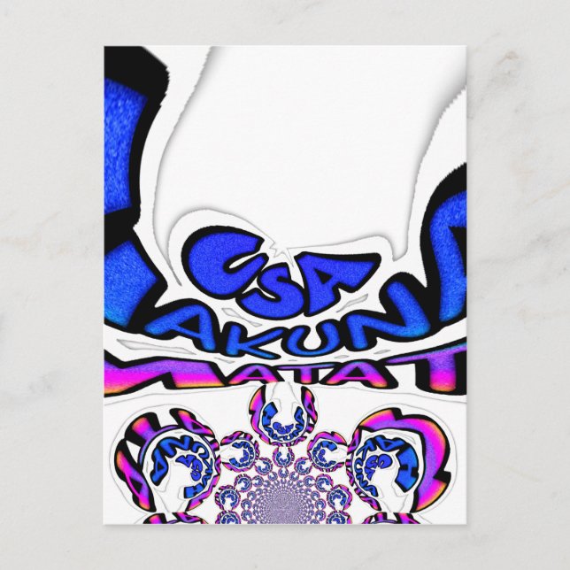 Carte Postale Belle Extraordinaire USA Fun Text Art Motif Design (Devant)