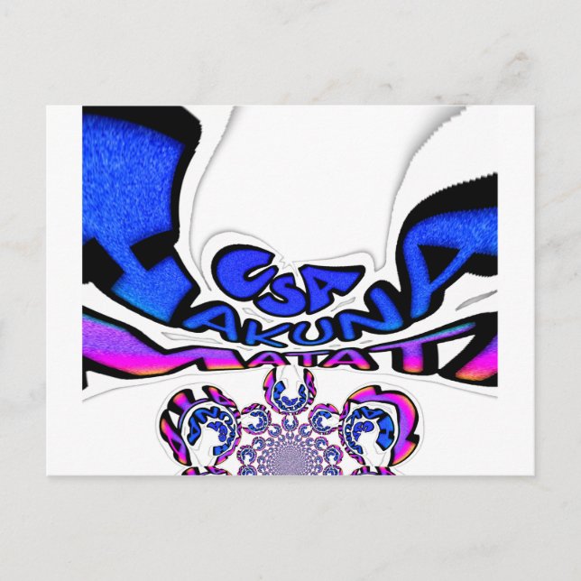 Carte Postale Belle Extraordinaire USA Fun Text Art Motif Design (Devant)