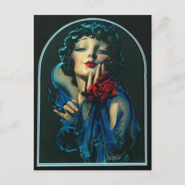 Carte Postale belle femme des années 1920 (Devant)