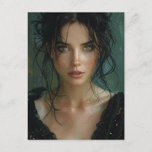 Carte Postale Belle femme en noir