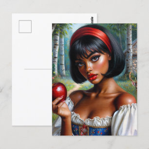 Carte Postale Belle Femme Noire Avec Art Apple
