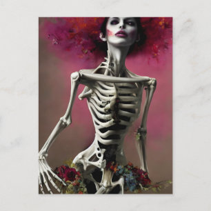 Carte Postale Belle Femme Squelettique