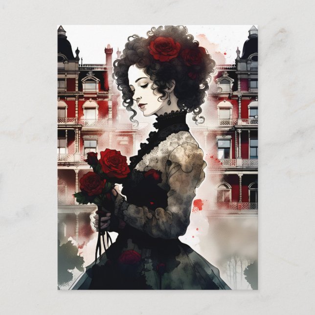 Carte Postale Belle femme victorienne (Devant)