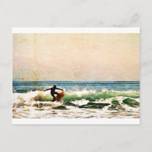 Carte Postale Belle Huntington Beach Surfer Riding Waves