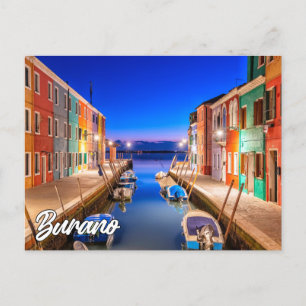 Carte Postale Belle Île De Burano, Italie