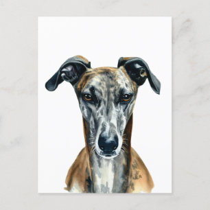 Carte Postale Belle illustration de Greyhound brindle