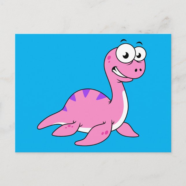 Carte Postale Belle Illustration Du Monstre Loch Ness. (Devant)
