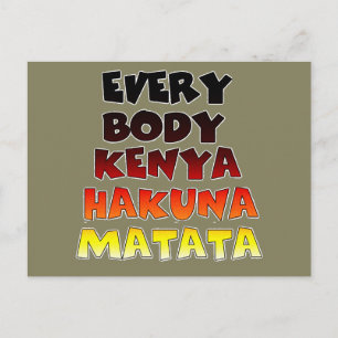Carte Postale Belle Kenya Colorful Extraordinaire Texte Concepti