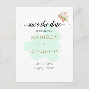 Carte Postale Belle Lime Green 💚 Botanique Boho Mariage