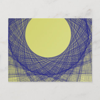 Carte Postale belle lune claire couleur bleu