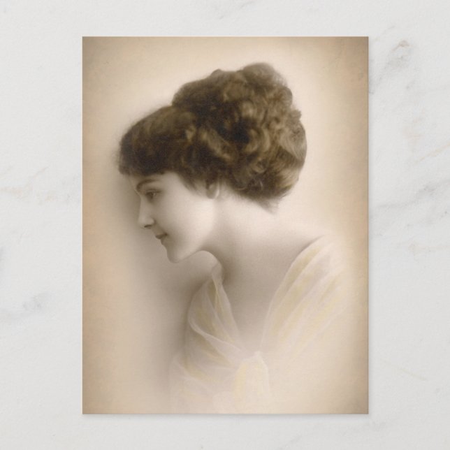 Carte Postale Belle Madame victorienne Portrait (Devant)