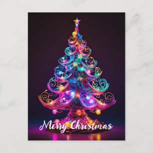 Carte Postale Belle Nouvel Arbre de Noël Étincelante