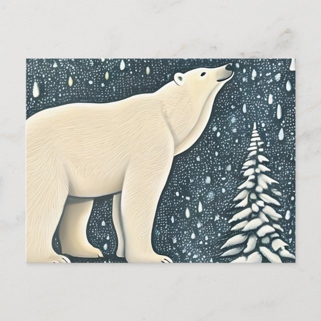 Carte Postale Belle Ours Polaire Artique (Devant)