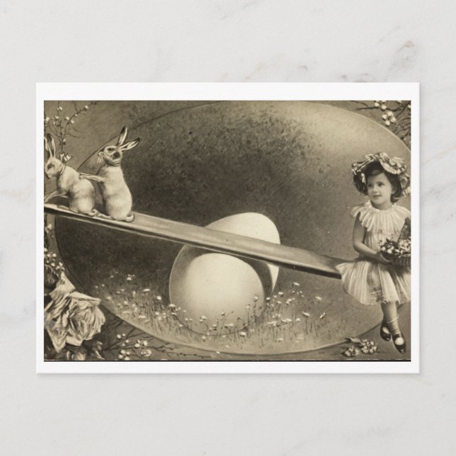 Carte Postale Belle Pâques Vintages (Devant)