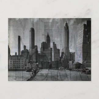 Carte Postale Belle photo noir et blanc vintage NYC