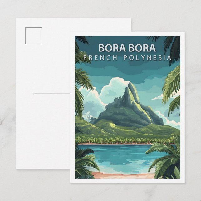 Carte Postale Belle Place Bora Bora Polynésie française Voyage (Devant / Derrière)