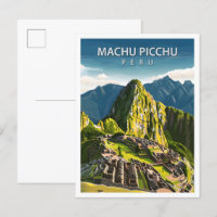Belle Place Machu Picchu Illustration Voyage