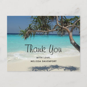 Carte Postale Belle plage tropicale Ocean Paradise Merci