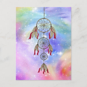 Carte Postale Belle plumes fantaisie fantaisie tendance