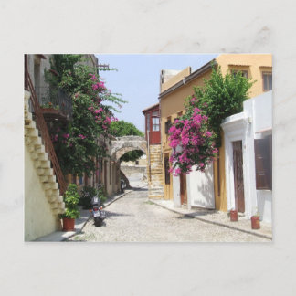 Carte Postale Belle rue dans la vieille ville de Rhodes