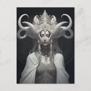 Carte Postale Belle sorcière Demon Queen Imaginaire Art