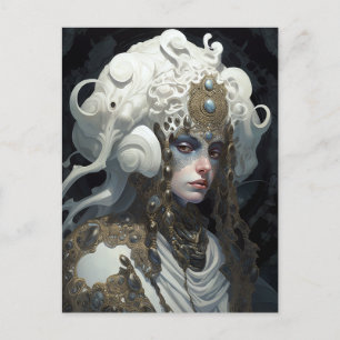 Carte Postale Belle sorcière Demon Queen Imaginaire Art