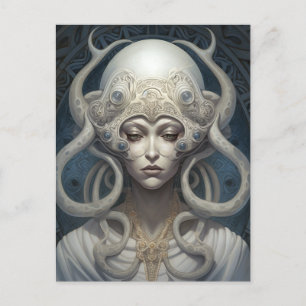 Carte Postale Belle sorcière Demon Queen Imaginaire Art