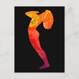 Carte Postale Belle Sun Salutation Abstraite Asana Design  