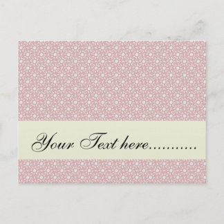 Carte Postale Belle tige rose antique carré sur blanc rou