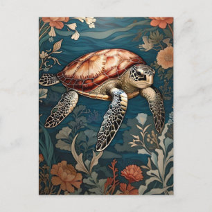 Carte Postale Belle tortue sous-marine