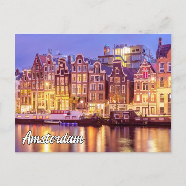 Carte Postale Belle Ville D'Amsterdam, Pays-Bas (Devant)