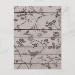 Carte Postale Belle vintage élégante papillons floraux