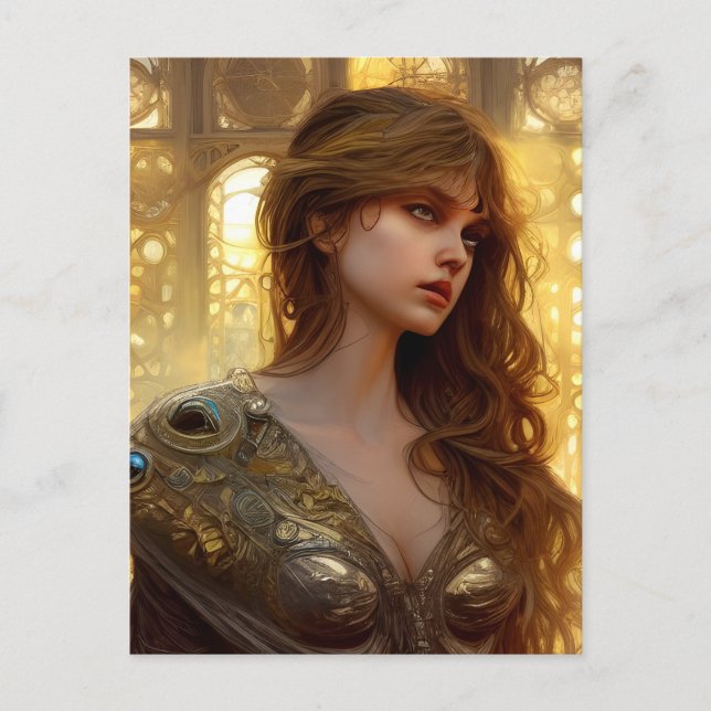 Carte Postale Belle Warrior Woman (Devant)