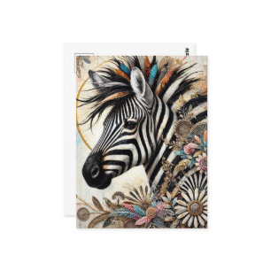 Carte Postale Belle Zèbre