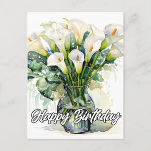 Carte Postale Belles fleurs de calla