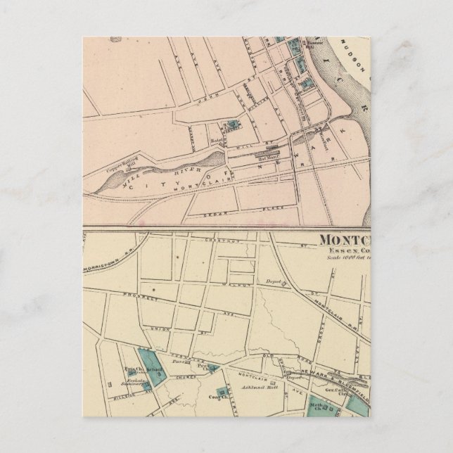 Carte Postale Belleville, Montclair, NJ (Devant)