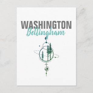 Carte Postale Bellingham Washington Arbres géométriques