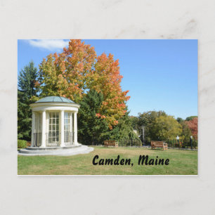 Carte Postale belvédère blanc rond en automne