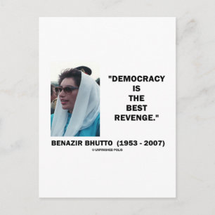 Carte Postale Benazir Bhutto La Démocratie Est La Meilleure Reve