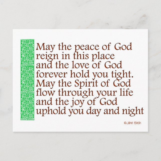 Carte Postale Bénédiction celtique (Devant)