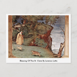 Carte Postale Bénédiction De St. Clare Par Lorenzo Lotto