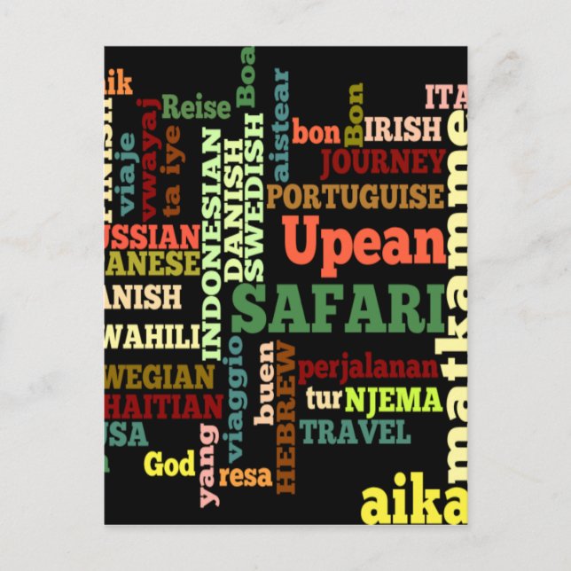 Carte Postale Bénédiction de voyage internationale (Devant)