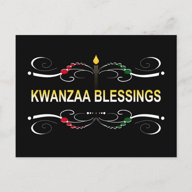 Carte Postale bénédiction kwanzaa sophistiquée (Devant)