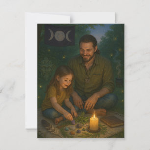 Carte Postale Bénédiction païenne de la Fête des pères