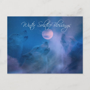 Carte Postale Bénédictions du solstice d'hiver du loup