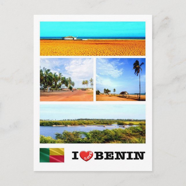 Carte Postale Bénin - I Love - Mosaic - (Devant)