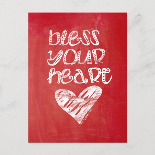 Carte Postale Bénissez votre coeur (Devant)
